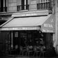 Paris Cafe Street Black And White Photography Wall Art