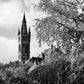 Glasgow University Black And White Photography Print