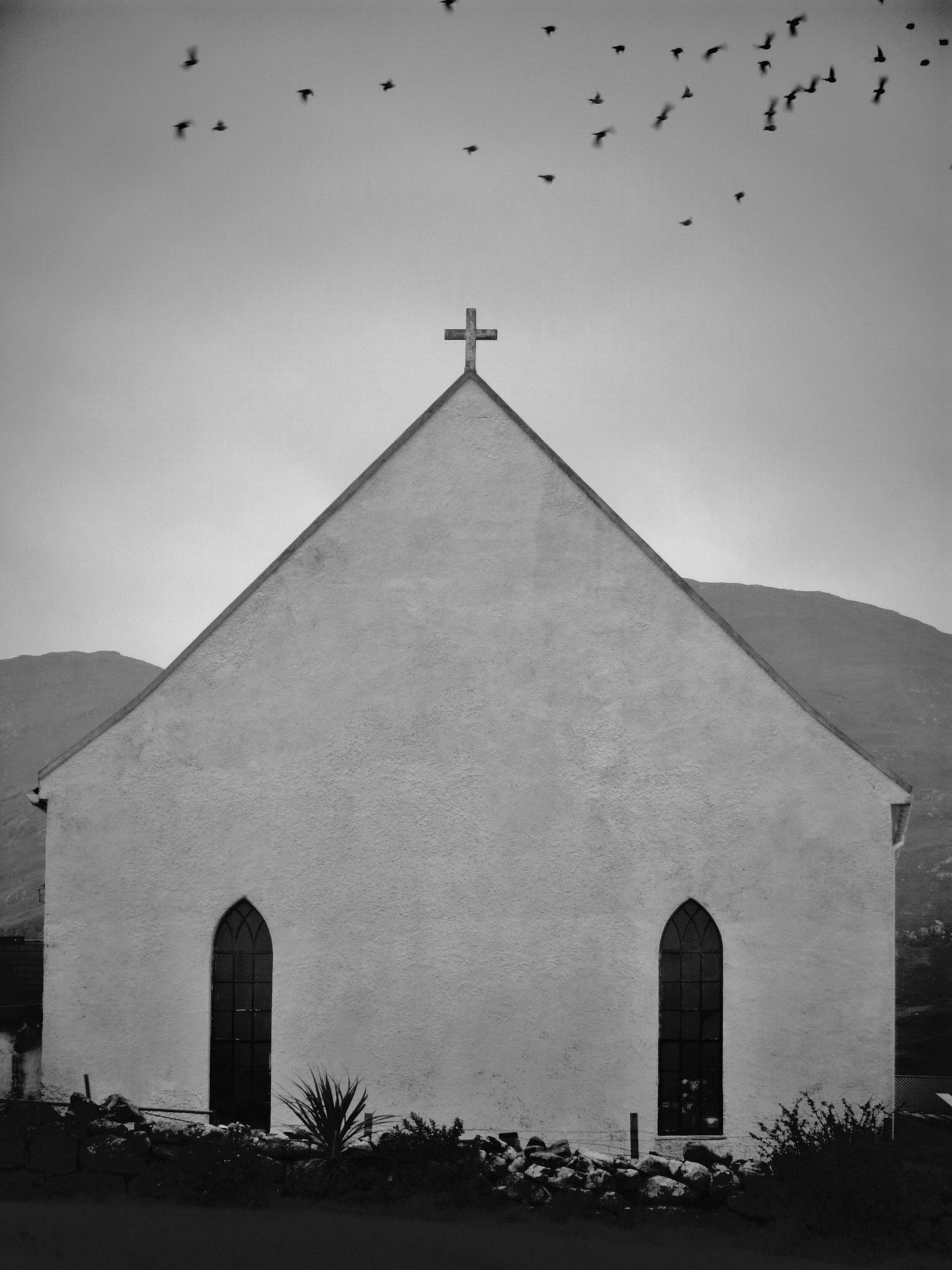 Isle of Barra Scotland St Brendan's Church Black And White Photography Print