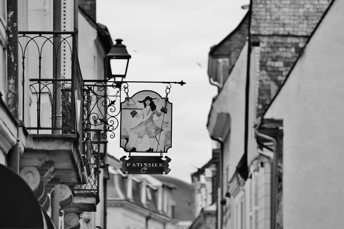 Tours France Black And White Photography Print