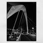 Glasgow Squinty Bridge Black And White Photography Print