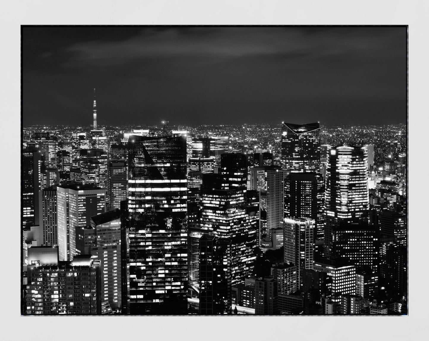 Tokyo Skyline Night Photography Print