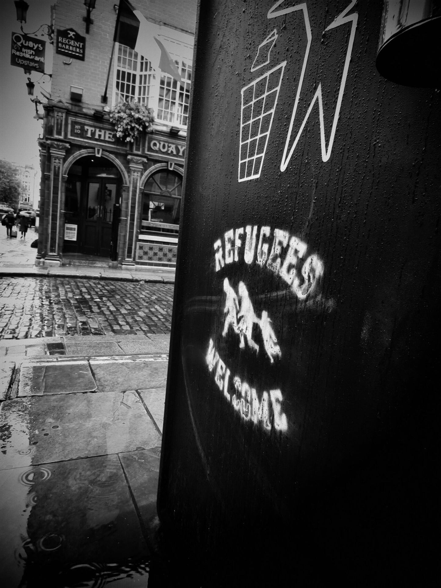 Refugees Welcome Poster Temple Bar Dublin Photography Print