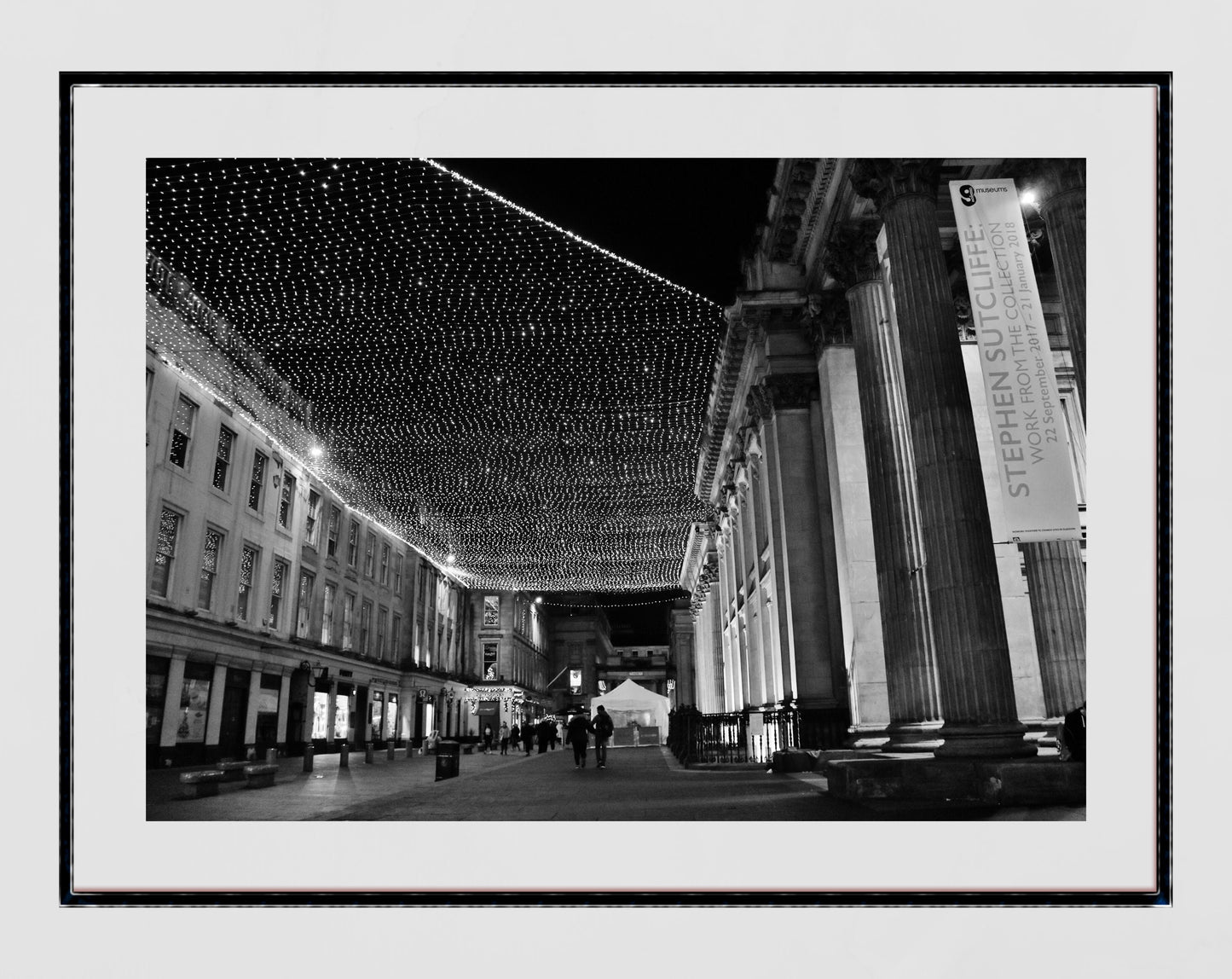 Glasgow Royal Exchange Square Black And White Photography Print