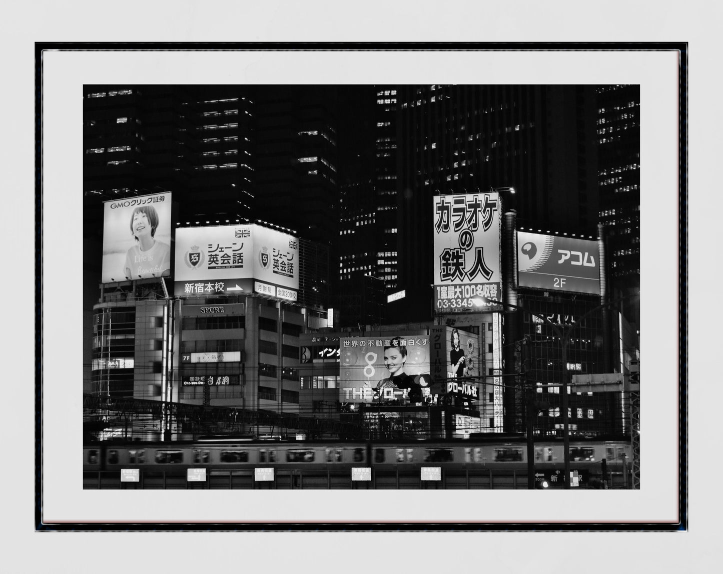 Shinjuku Tokyo Black And White Photography Print