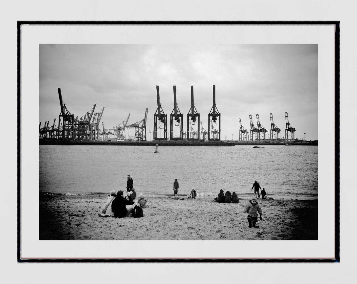 Hamburg Poster Black And White Urban Photography Print