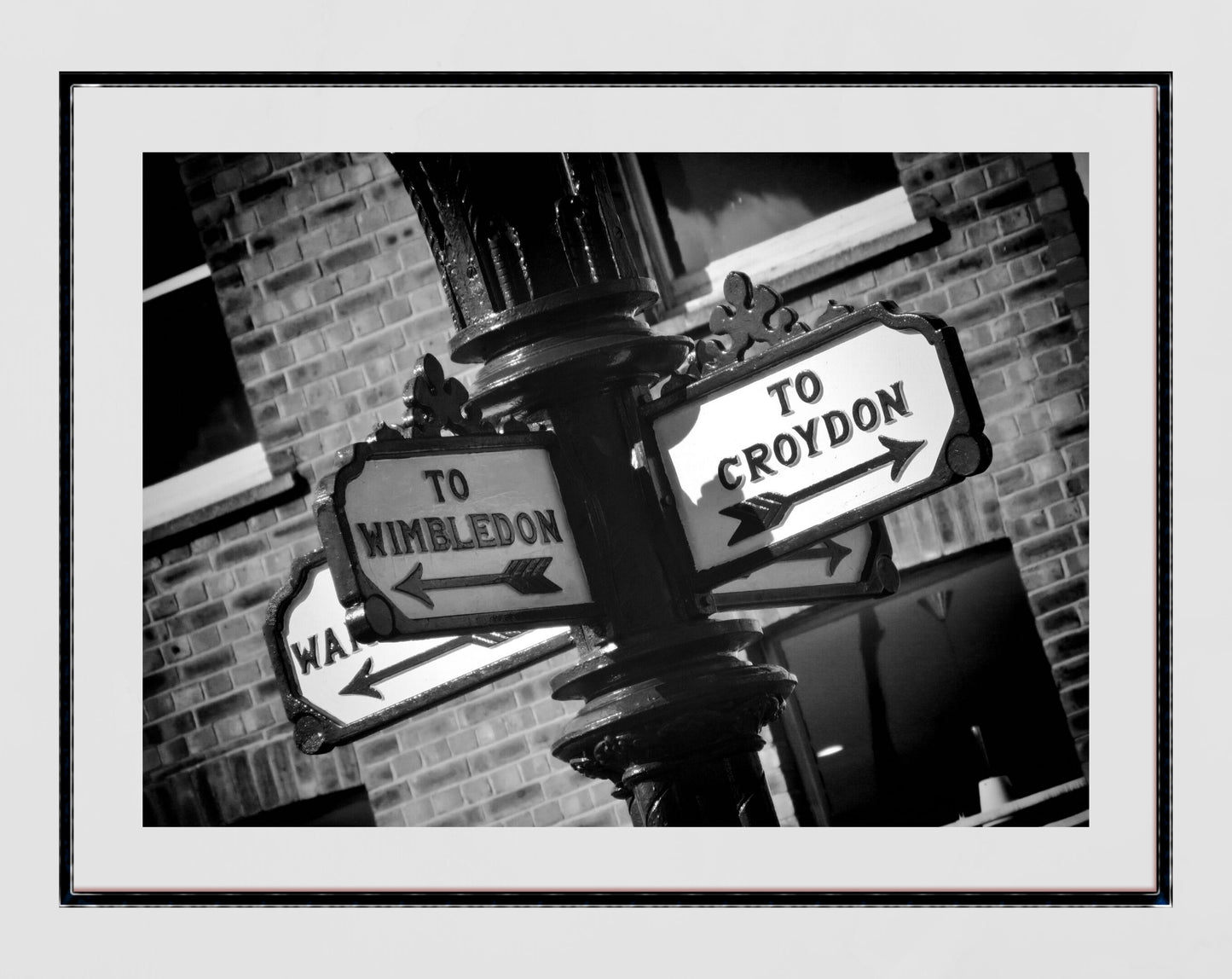 South London Street Black And White Photography Print