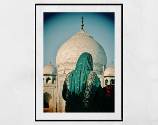 India Photography Indian Sari Taj Mahal Wall Art