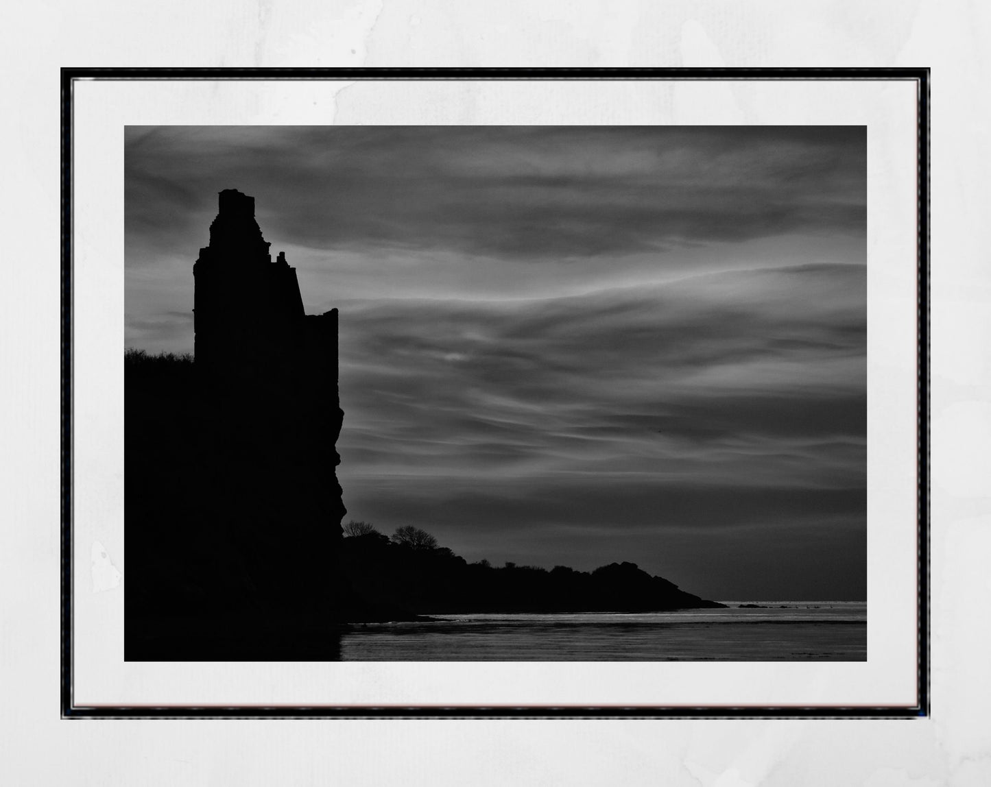 Greenan Castle Ayrshire Scotland Black And White Photography Print