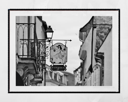 Tours France Black And White Photography Print