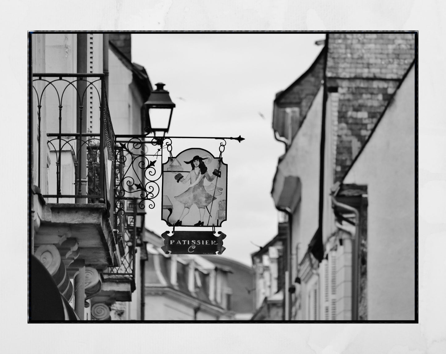 Tours France Black And White Photography Print