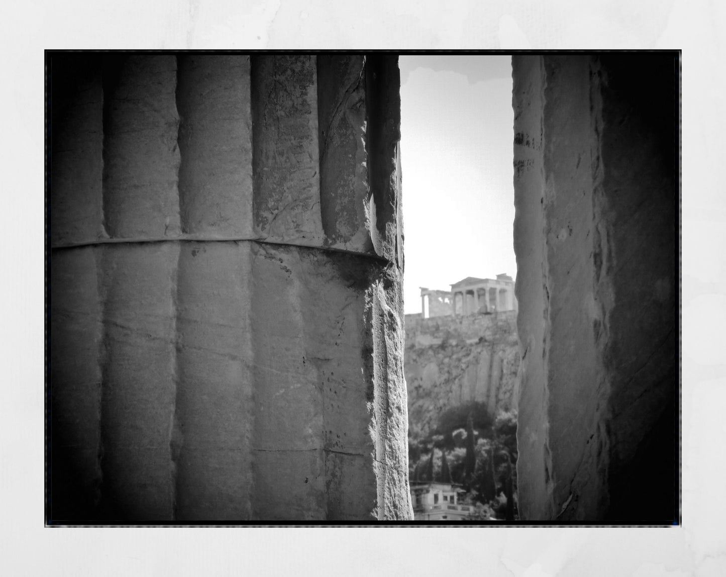 Parthenon Athens Acropolis Black And White Photography Print