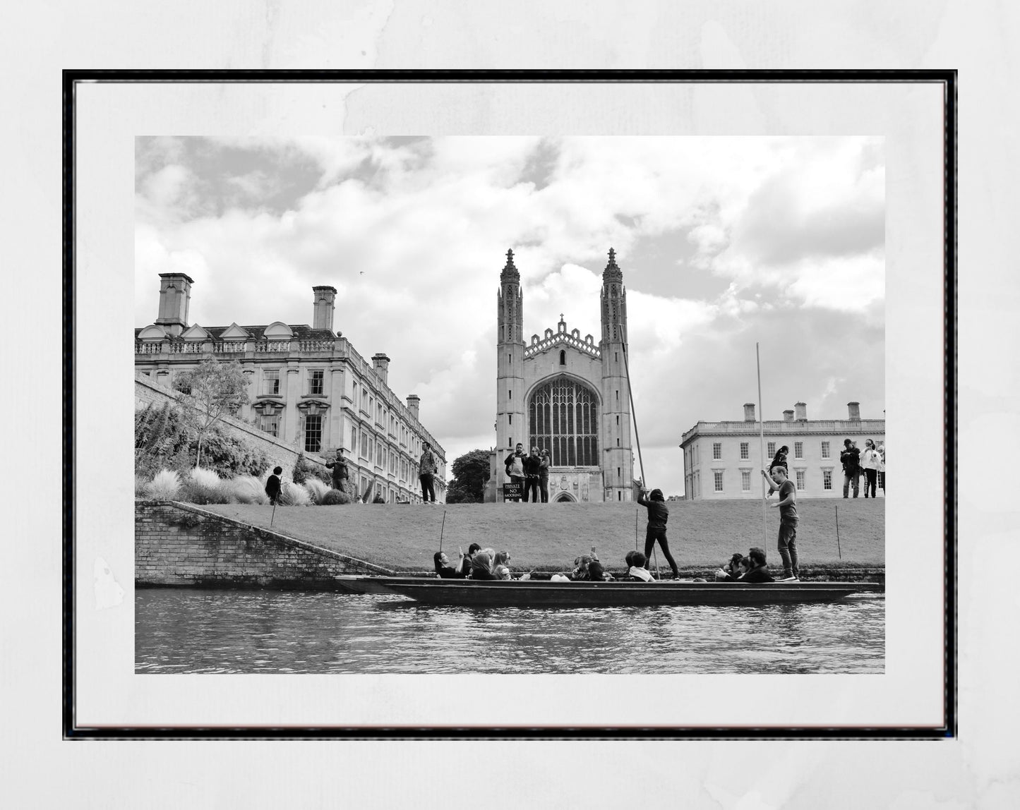 King's College Cambridge University Black And White Photography Print