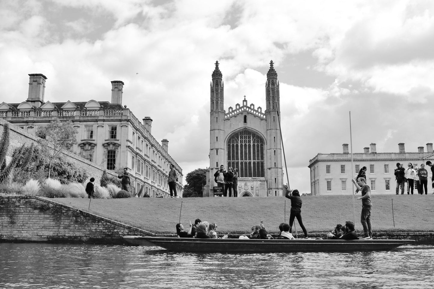 King's College Cambridge University Black And White Photography Print