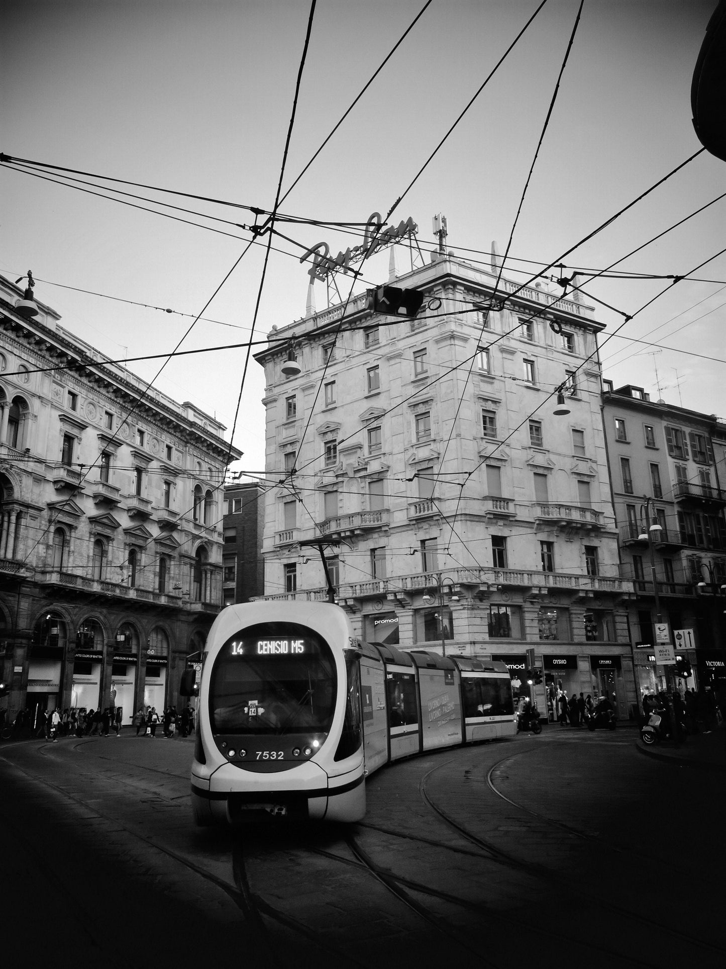 Milan Black And White Street Photography Print