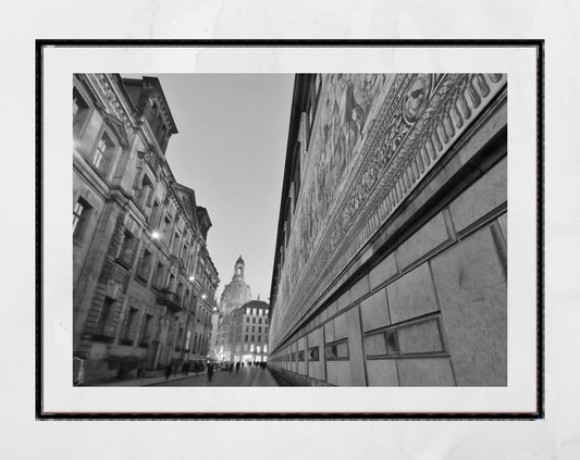 Dresden Germany Black And White Photography Print