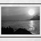 Rio de Janeiro Arpoador Sunset Black And White Photography Print
