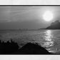 Rio de Janeiro Arpoador Sunset Black And White Photography Print