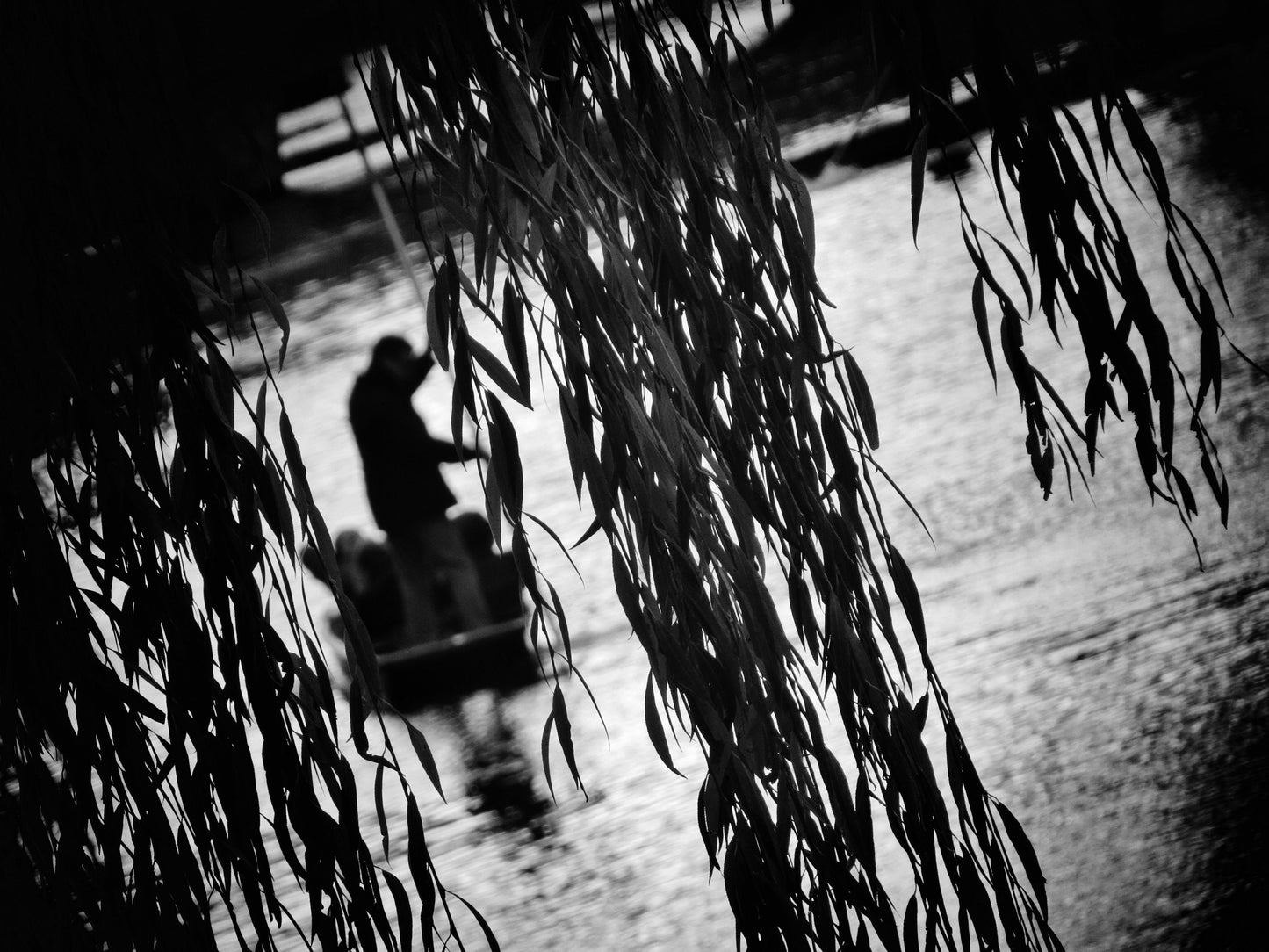 Cambridge Punting Black And White Photography Wall Art