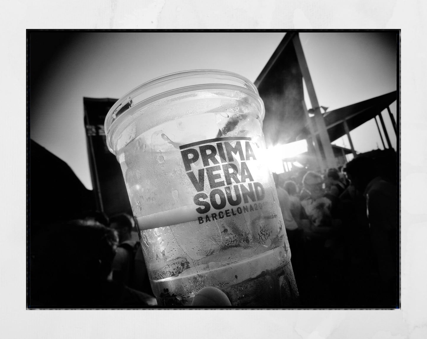 Primavera Sound Barcelona Black And White Photography Poster