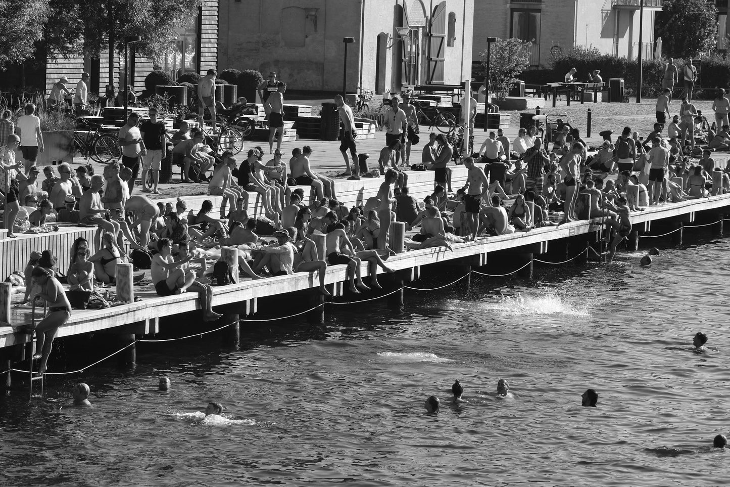 Copenhagen Harbour Black And White Photography Print