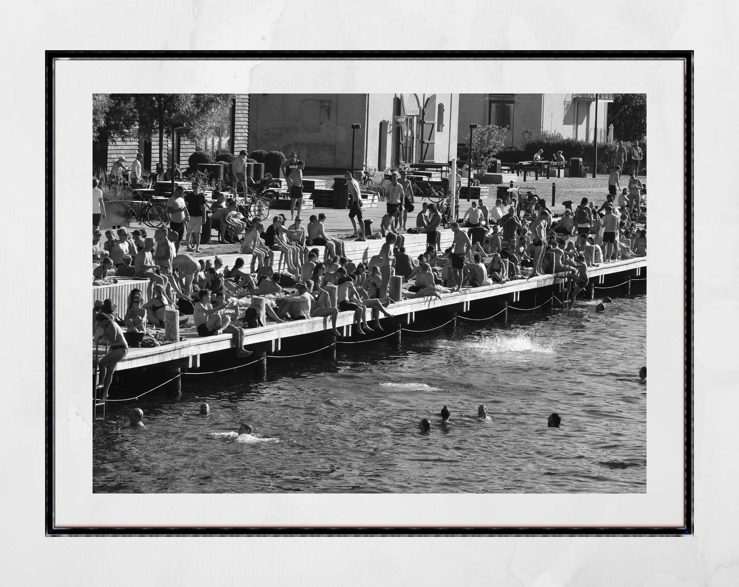 Copenhagen Harbour Black And White Photography Print