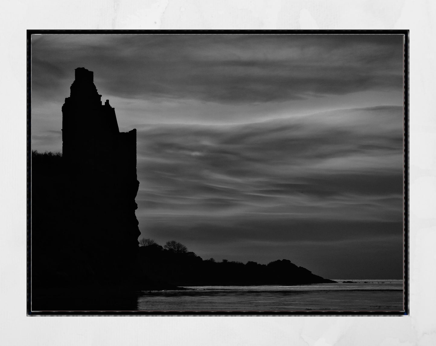 Greenan Castle Ayrshire Scotland Black And White Photography Print