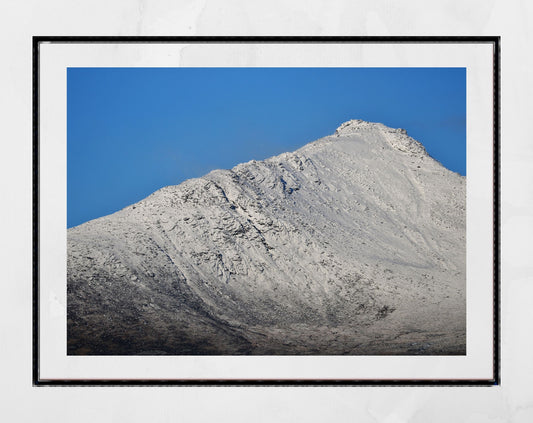 Goatfell Arran Scotland Snow Capped Mountain Photography Print