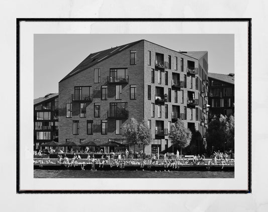 Copenhagen Harbour Black and White Photography Wall Art