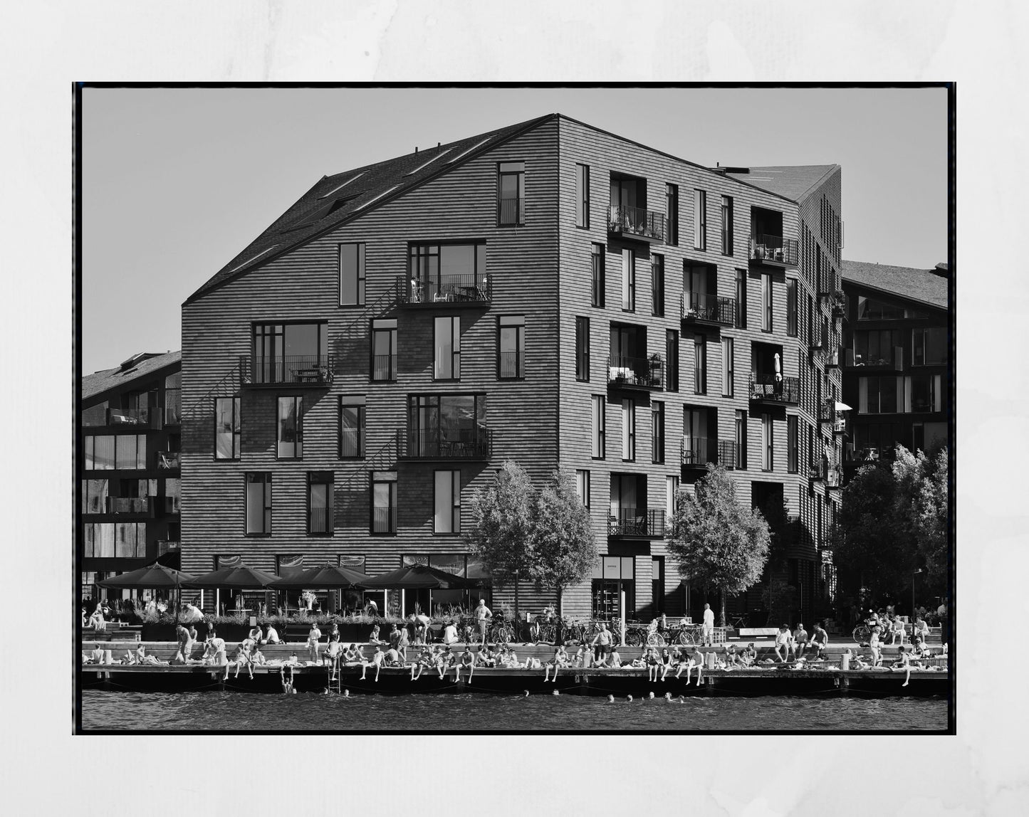 Copenhagen Harbour Black and White Photography Wall Art