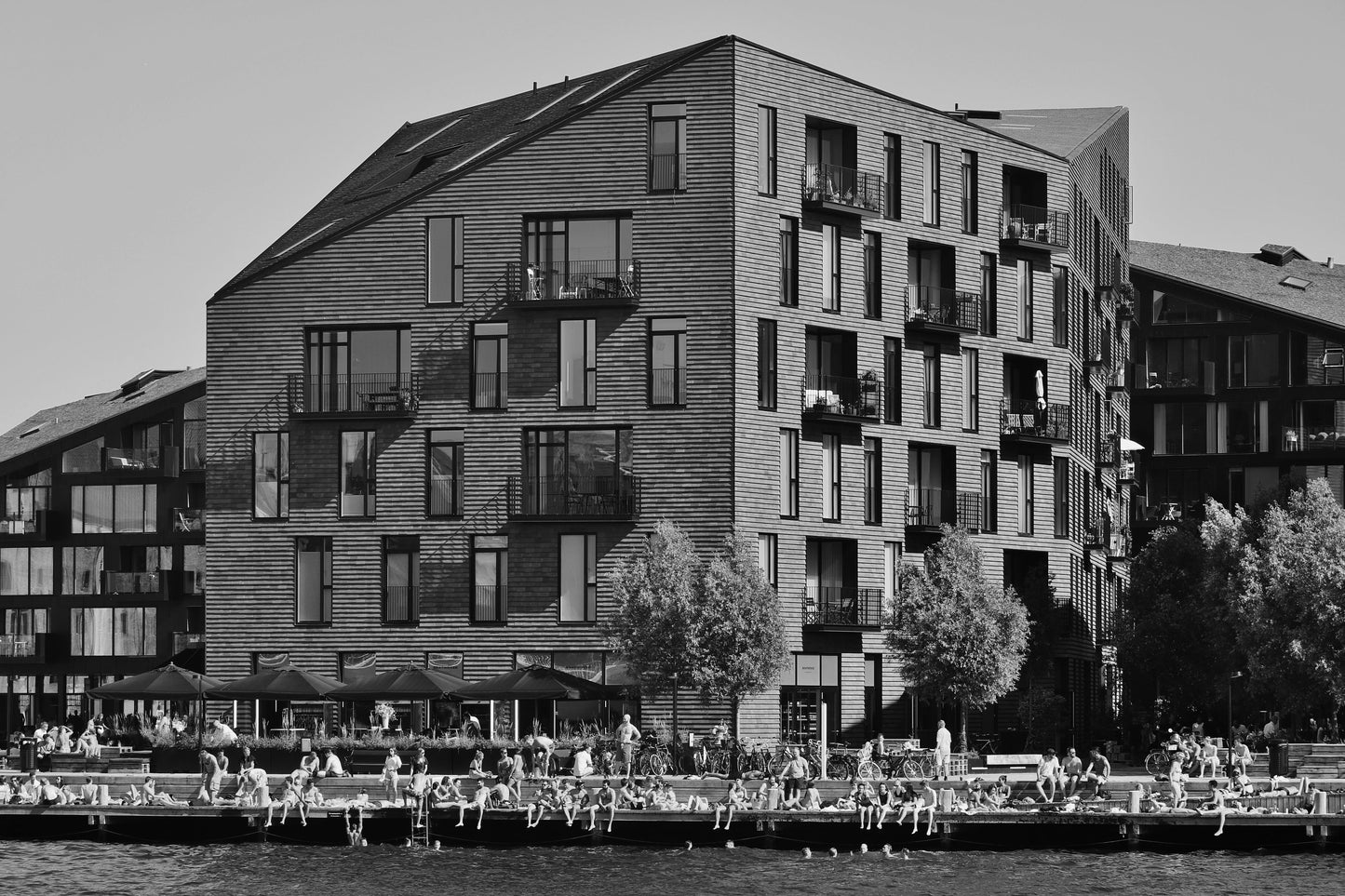 Copenhagen Harbour Black and White Photography Wall Art