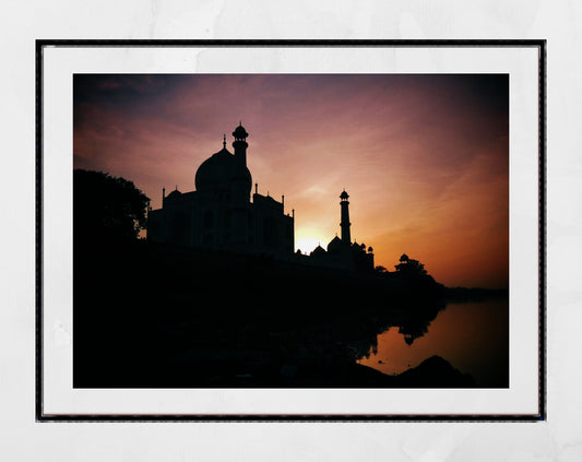 Taj Mahal India Sunset Photography Print