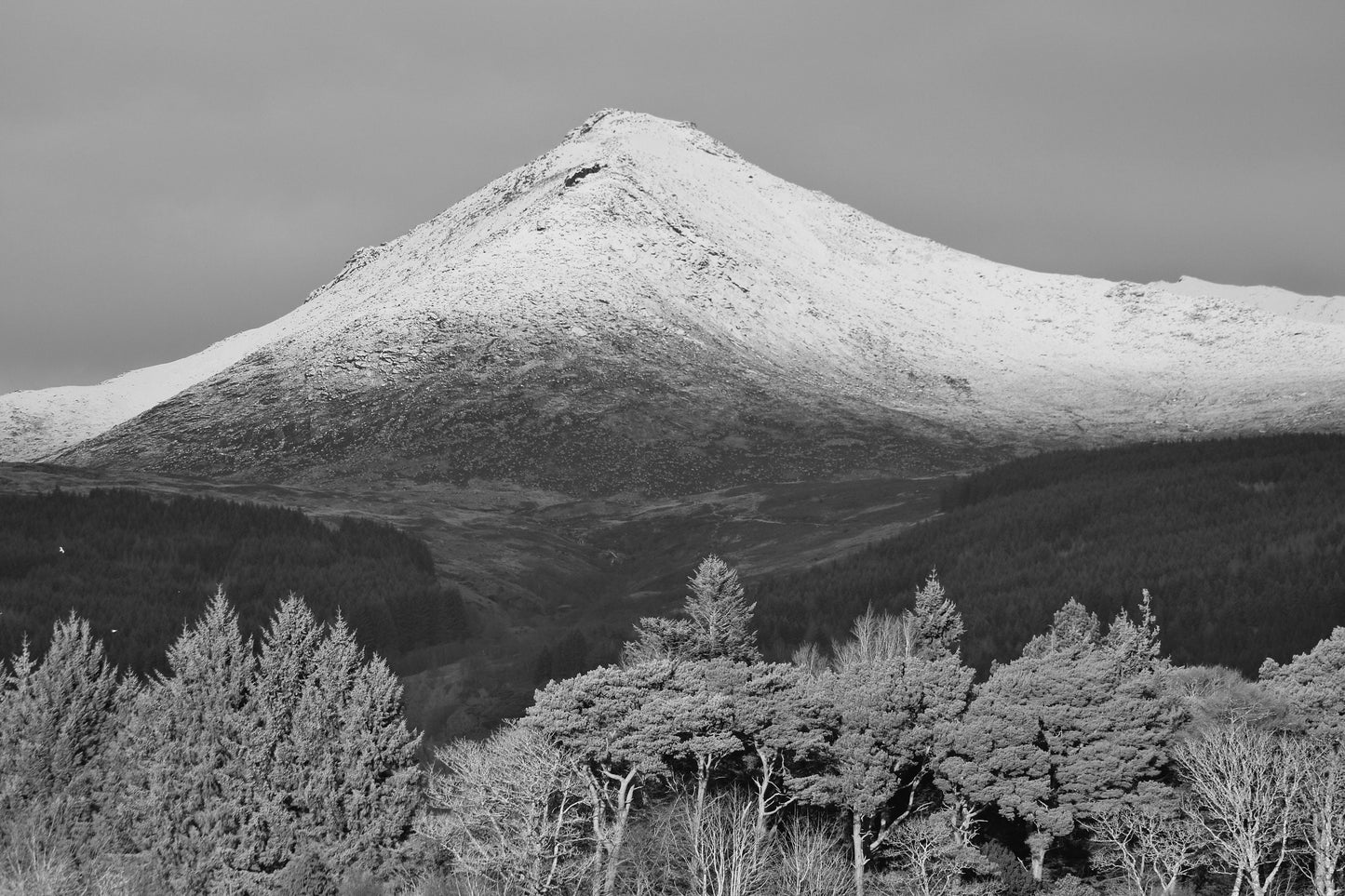 Isle of Arran Goatfell Scotland Landscape Black And White Photography Print