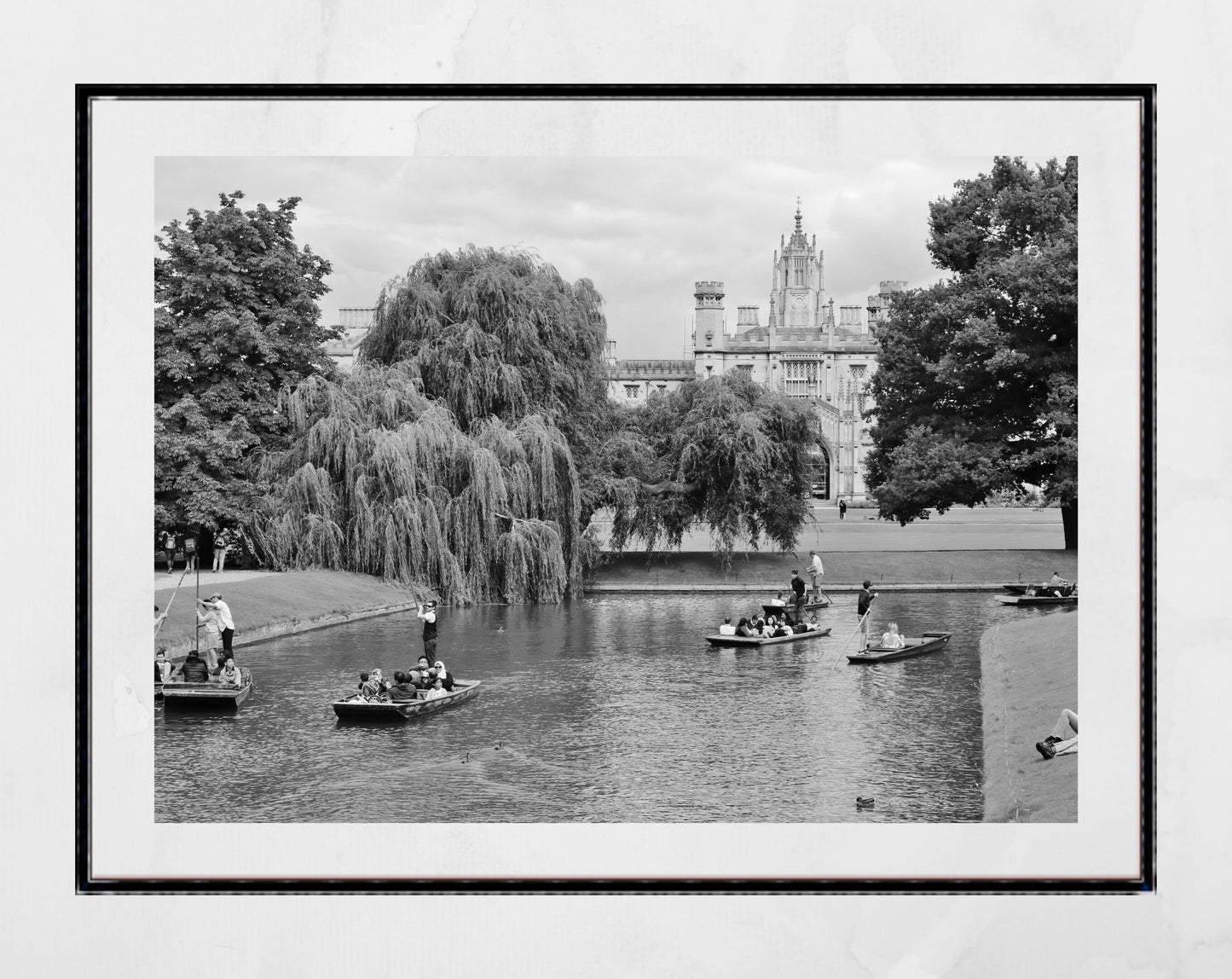 Cambridge University St John's College Black And White Photography Print