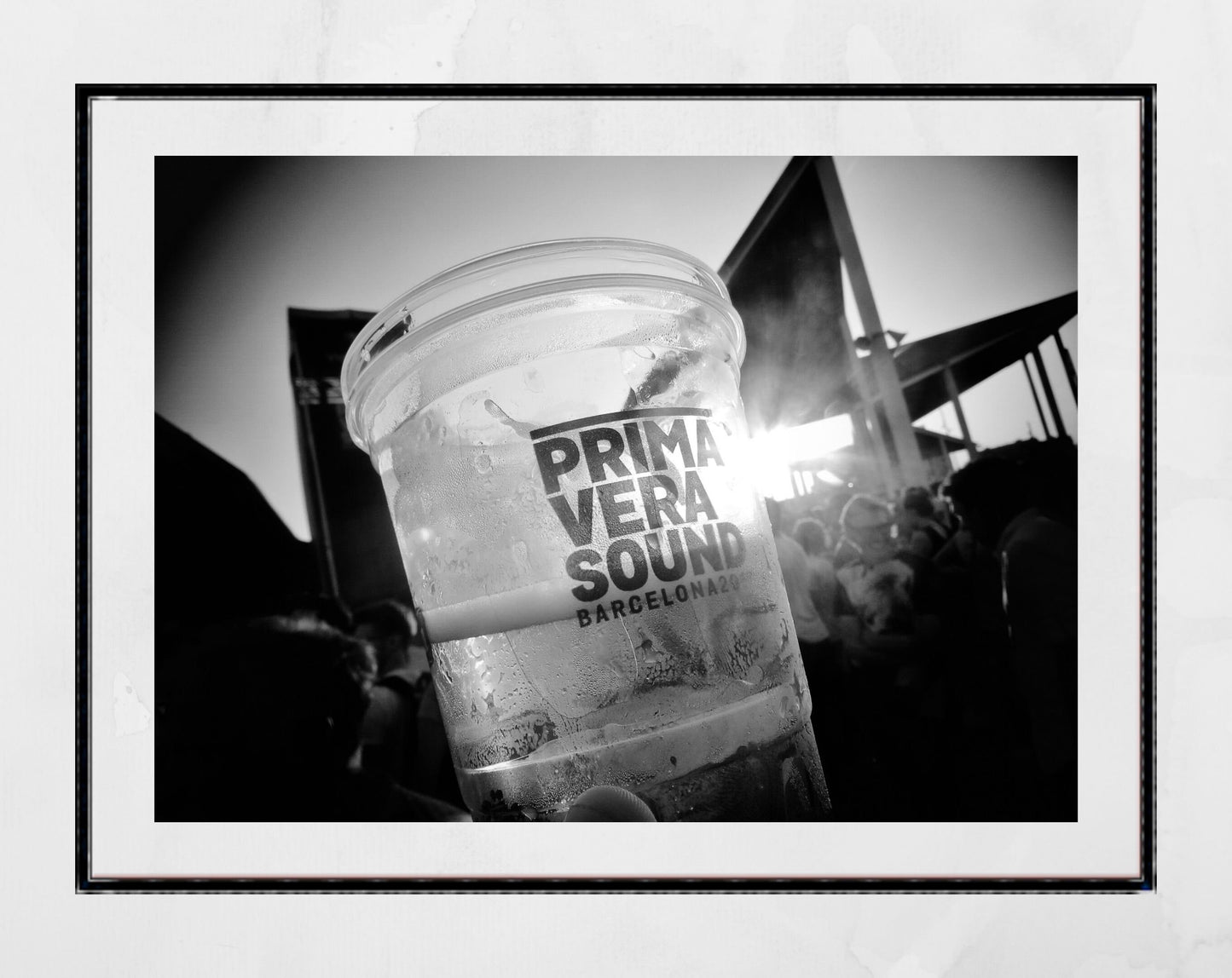 Primavera Sound Barcelona Black And White Photography Poster