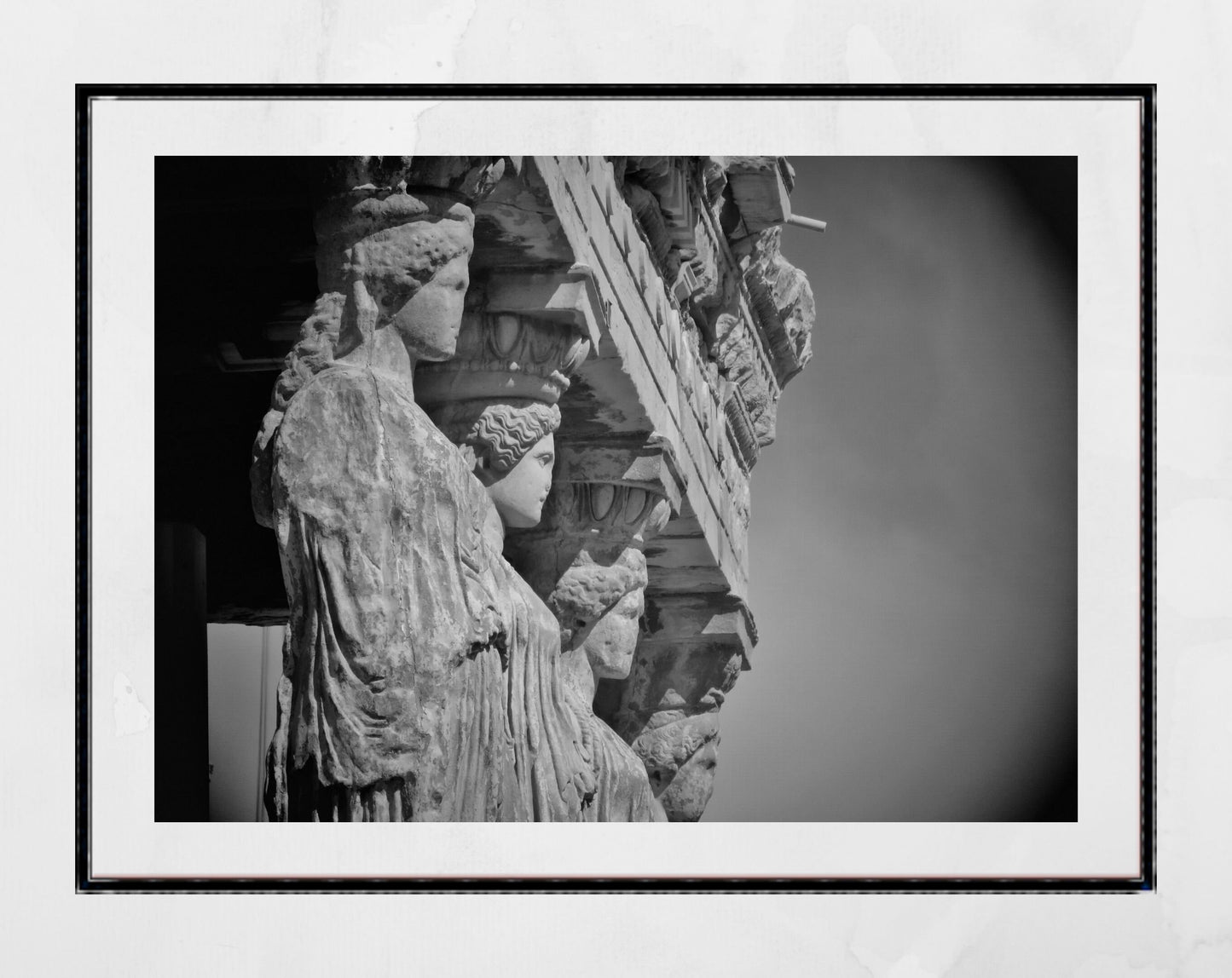 Erechtheion Athens Ancient Greece Black And White Photography Print