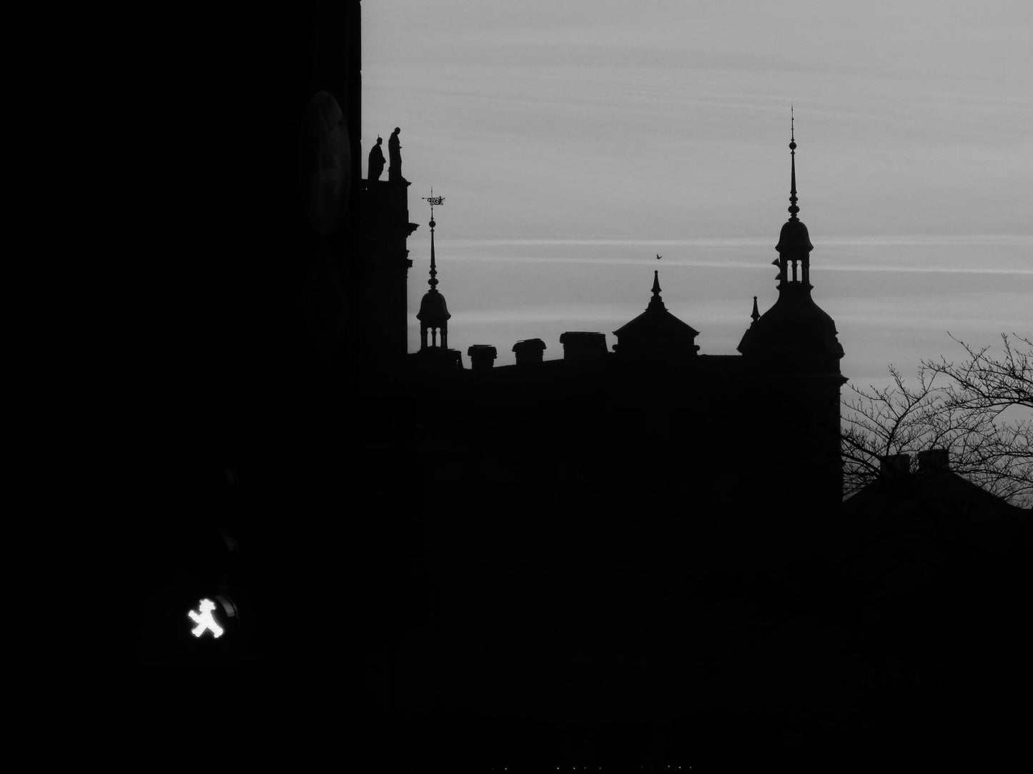 Dresden Germany Ampelmännchen Black And White Photography Print