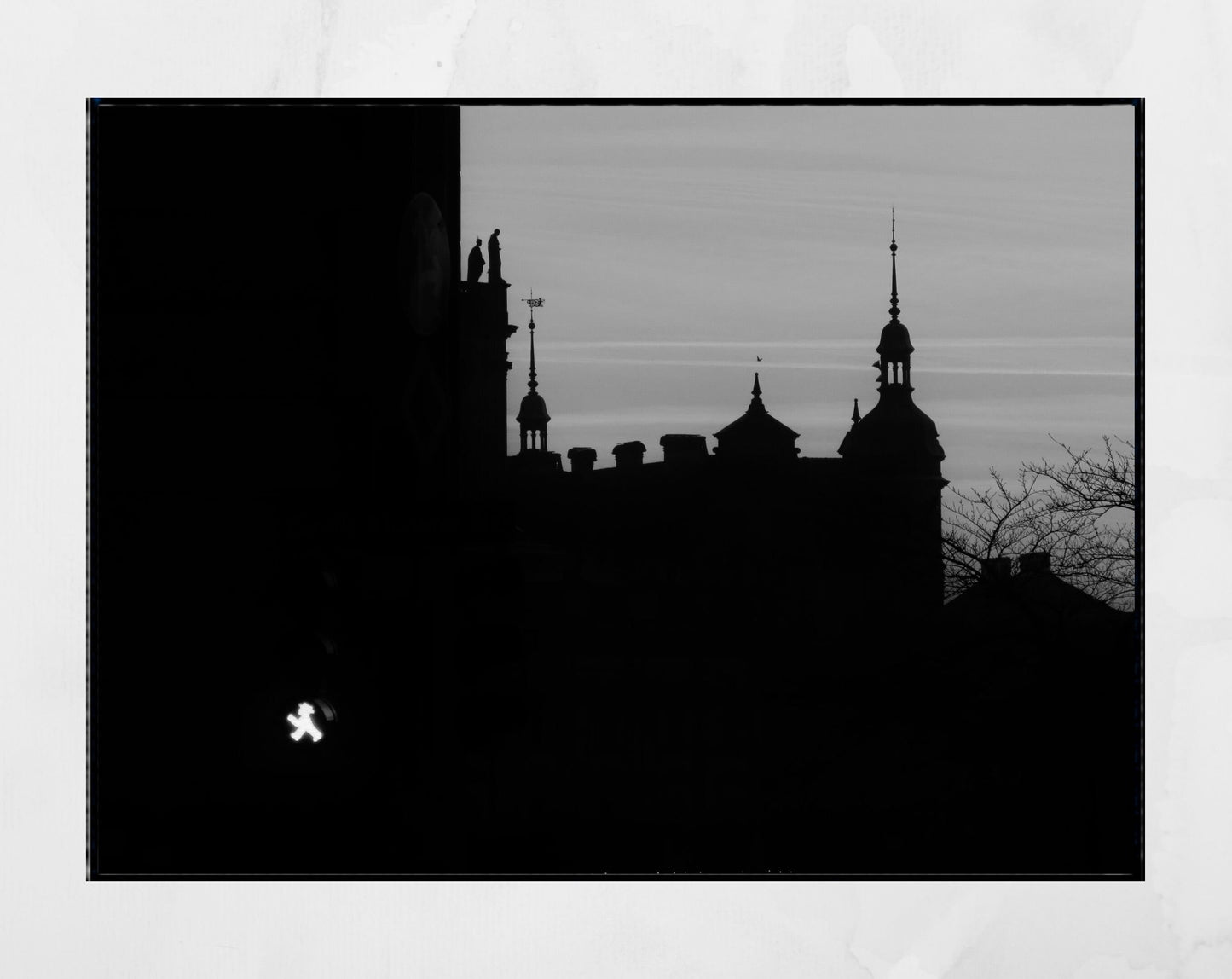 Dresden Germany Ampelmännchen Black And White Photography Print