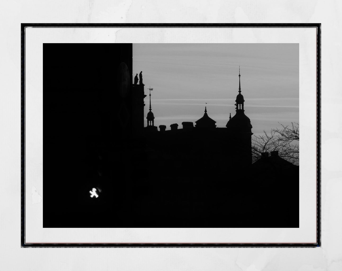 Dresden Germany Ampelmännchen Black And White Photography Print