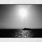Landscape Photography Firth Of Clyde Boat Black And White Print