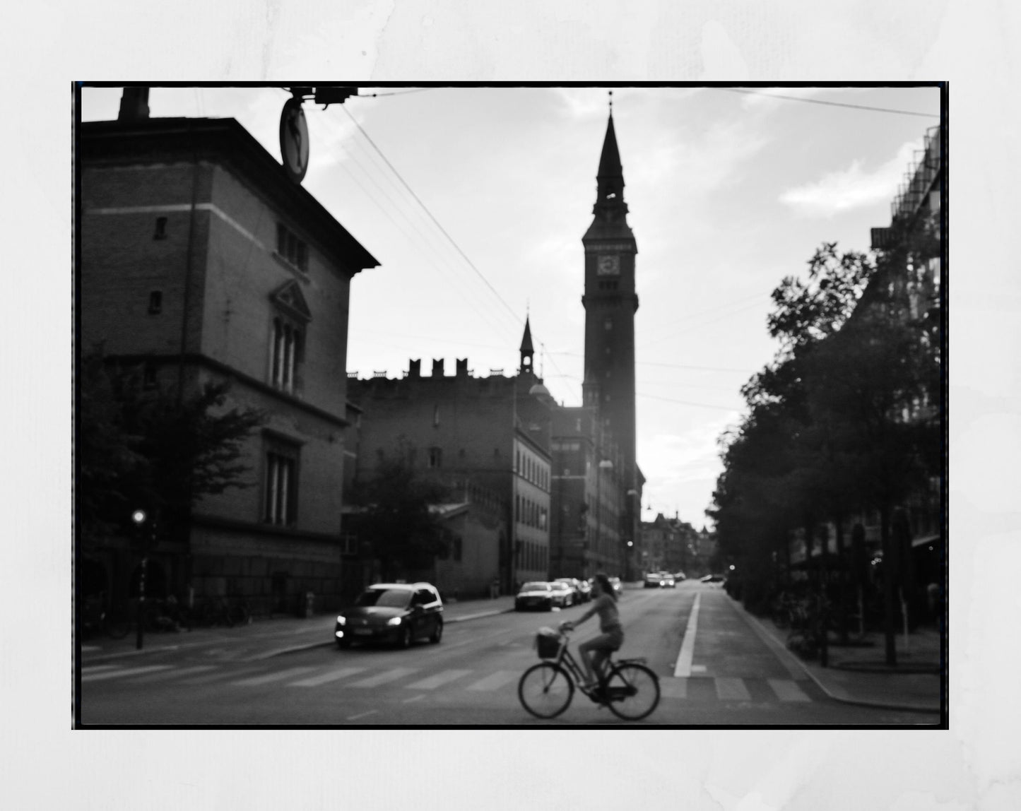 Copenhagen Cycling Black And White Street Photography Print