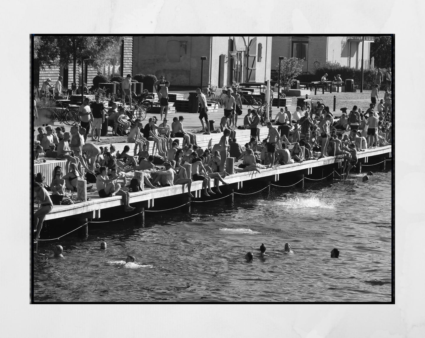 Copenhagen Harbour Black And White Photography Print