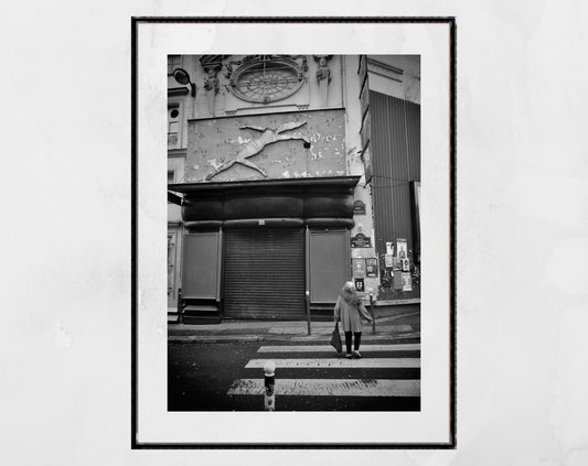 Montmartre Print Paris Black And White Street Photography