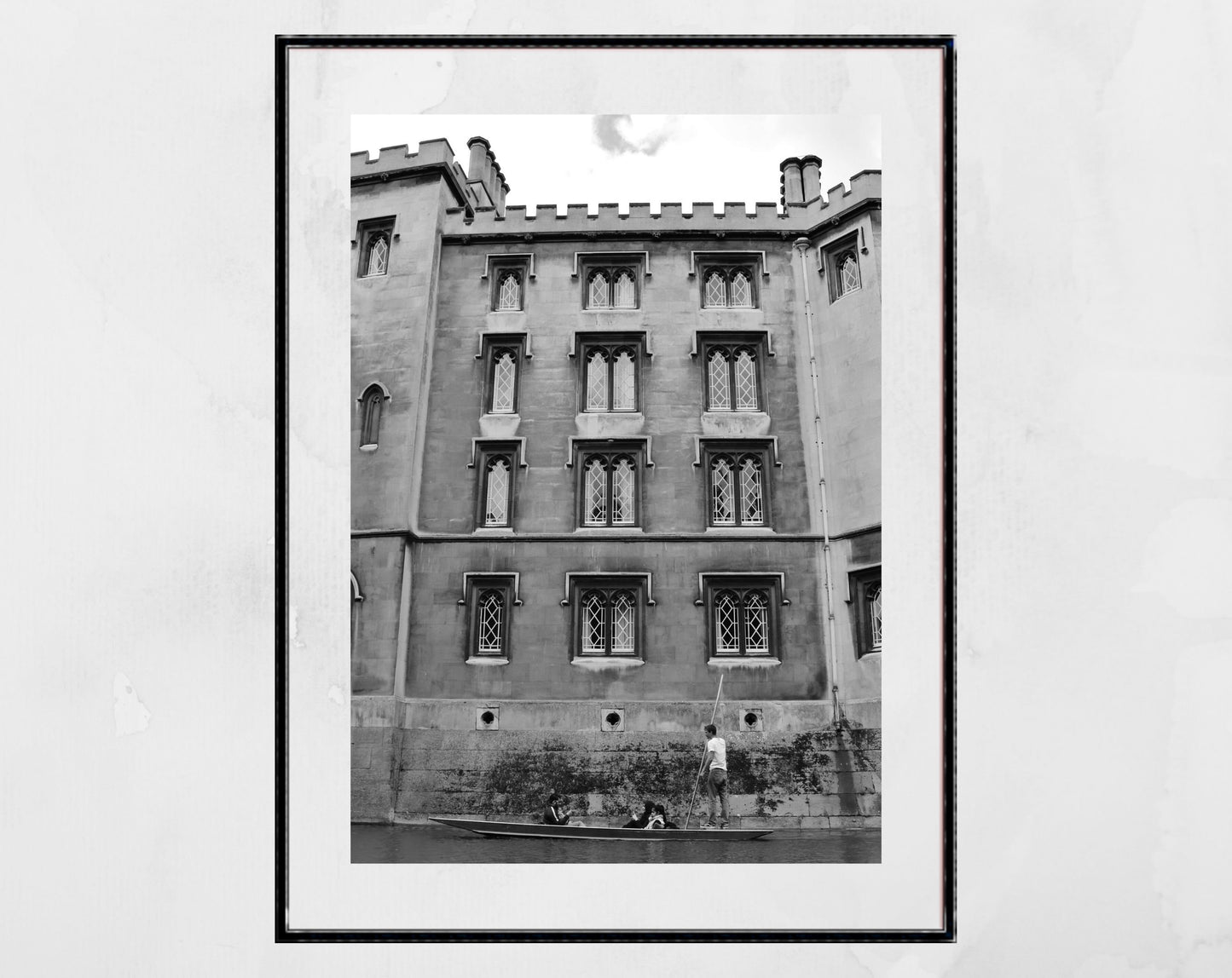 St John's Cambridge University Black And White Photography Print