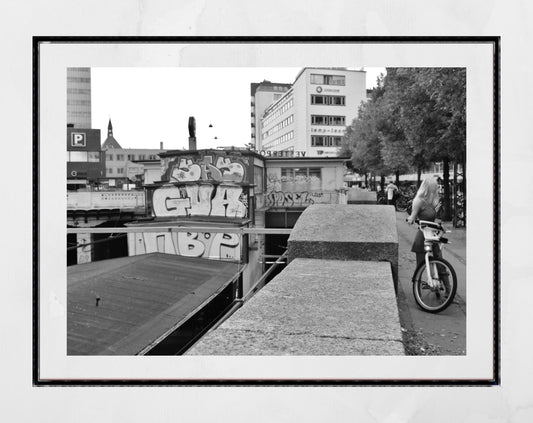 Copenhagen Black And White Street Photography Poster