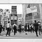 Shibuya Crossing Tokyo Japan Black And White Photography Print