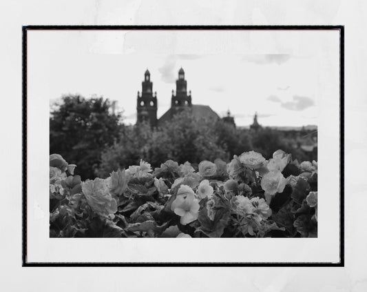 Kelvingrove Park Glasgow West End Black And White Photography Print