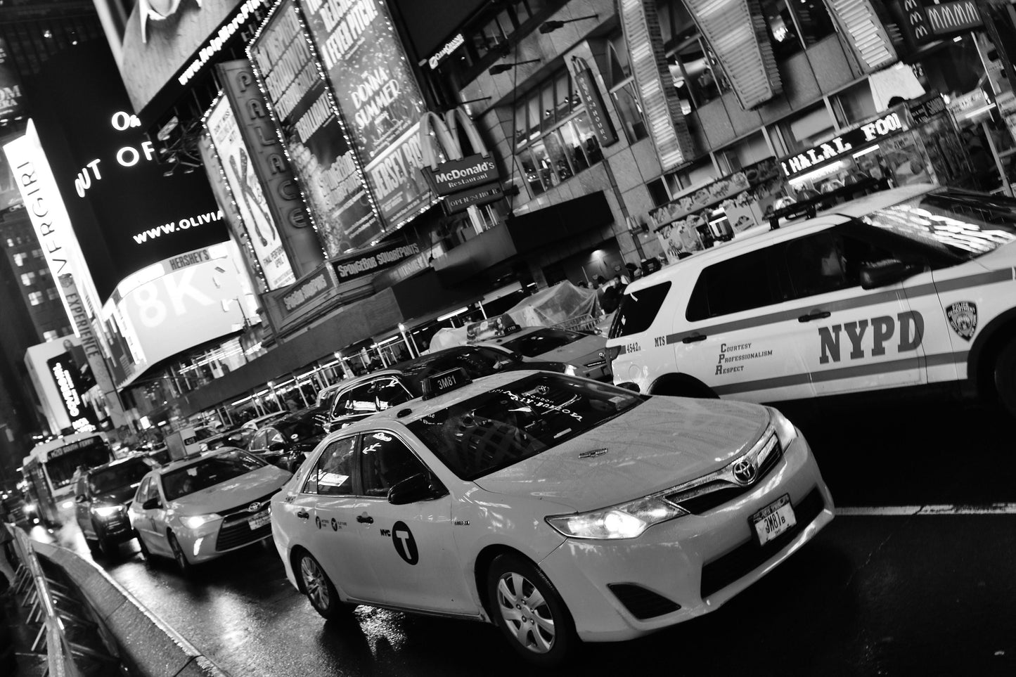 New York Times Square Black And White Photography Print