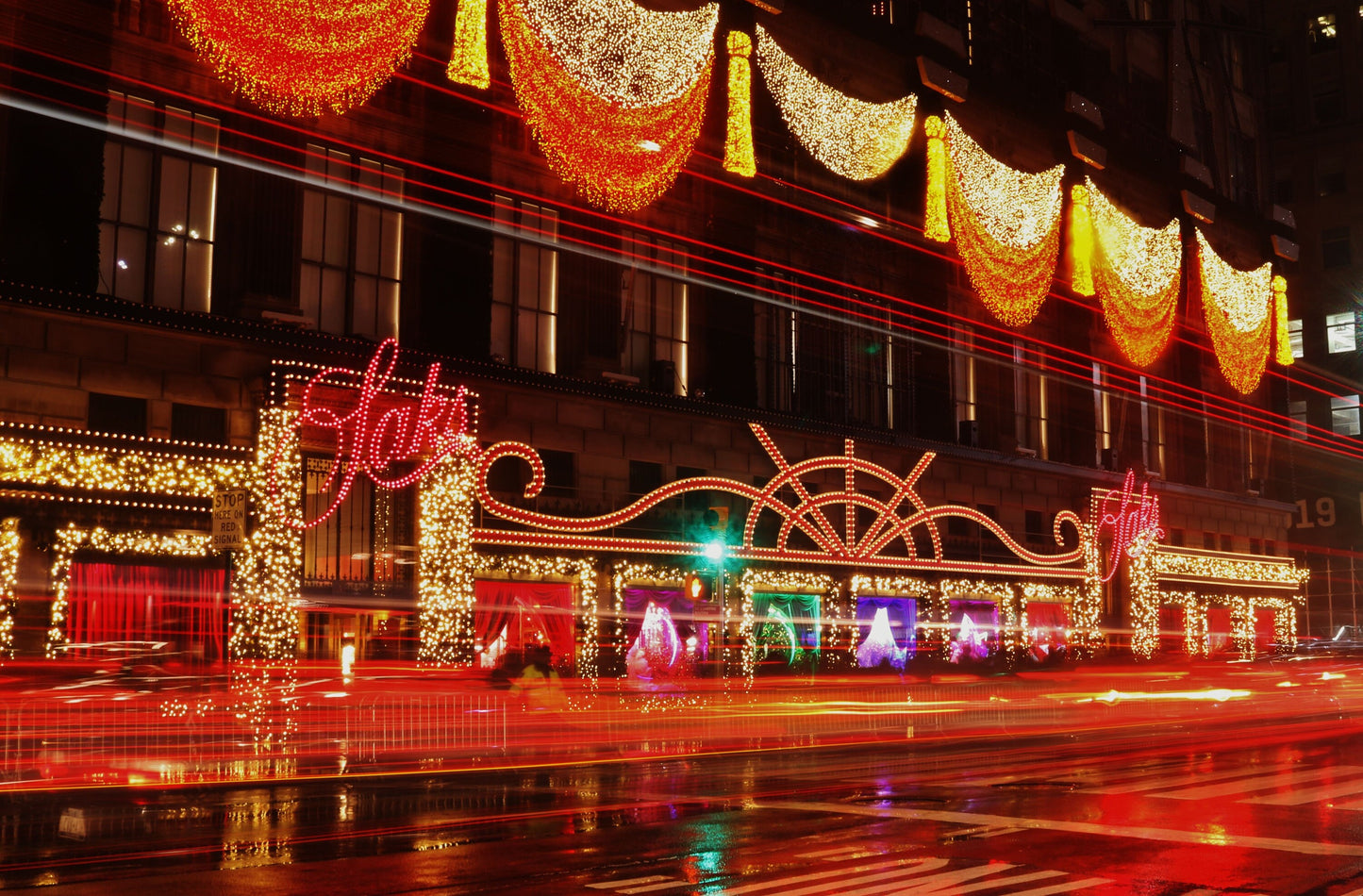 Saks Fifth Avenue New York Christmas Photography Print