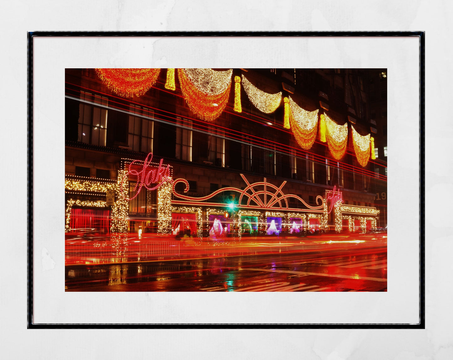 Saks Fifth Avenue New York Christmas Photography Print